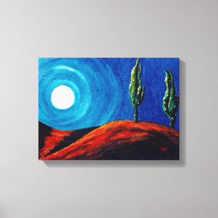 Toile Lune de cyprès
