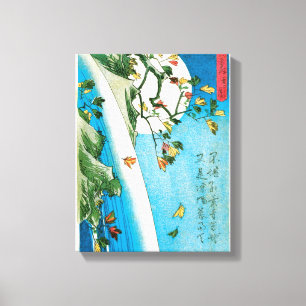 Toile Lune japonaise et cascade