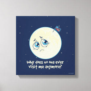 Toile Lune triste