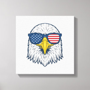 Toile Lunettes de soleil aigle patriotique dessin vector