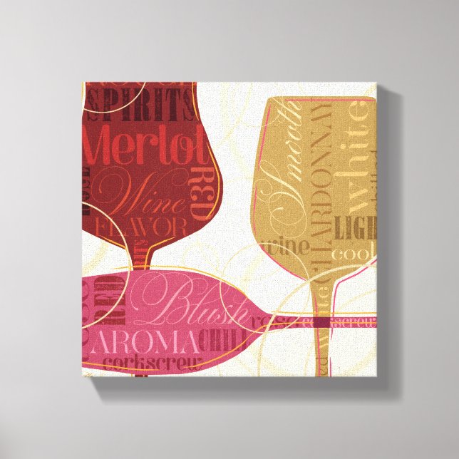 Toile Lunettes de vin colorées (Recto)