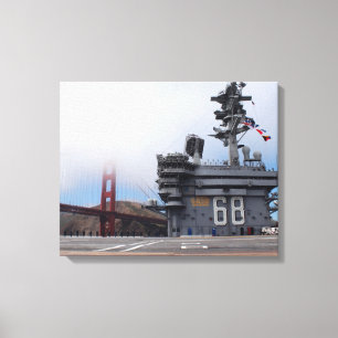 Toile L'USS Nimitz au Golden Gate