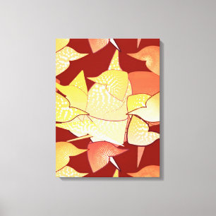 Toile "Lys Aliens" Abstrait - Rouille et or