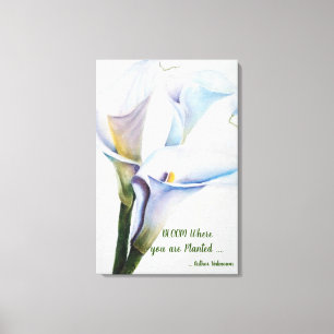 Toile Lys Calla blanc en aquarelles