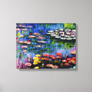 Toile Lys d'eau violet Monet