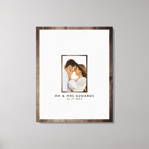 Toile M. Et Mme Mariage Photo Canvas du livre d'invités 