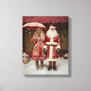 Toile M. et Mme Santa Claus