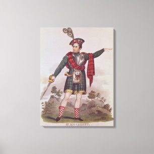 Toile M. Macready dans le rôle de Rob Roy Macgregor