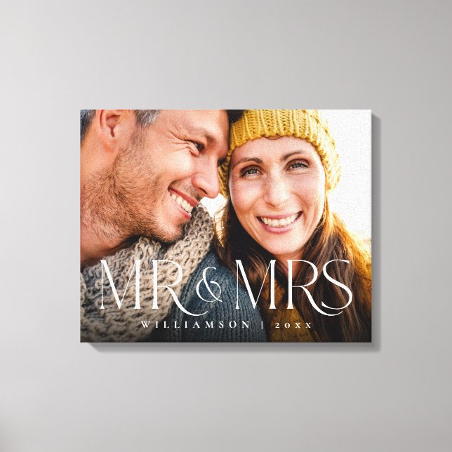 Toile M. & Mme Overlay garde-photos de couple moderne (Recto)