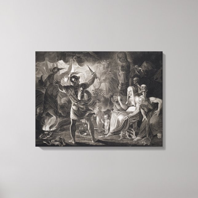 Toile Macbeth, les Trois Sorcières et Hécate dans l'Acte (Recto)