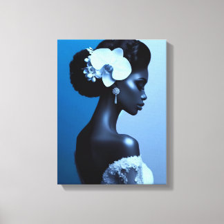 Toile Madame Bleue