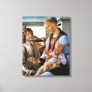 Toile Madone et Enfant avec ange - Botticelli - c1470