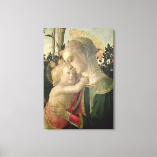 Toile Madonna et enfant avec St John le baptiste, detai