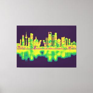 Toile Madrid Espagne Skyline