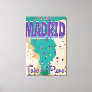 Toile Madrid, Espagne Vacances Vintages