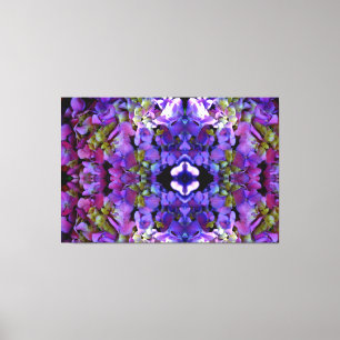 Toile Magenta Purple bleu jaune Hydrangeas fleurs