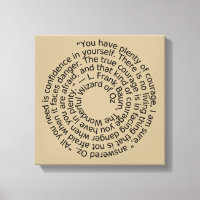 Magicien du courage en spirale Oz citation mur art