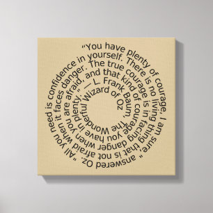 Toile Magicien du courage en spirale Oz citation mur art
