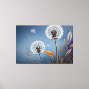 Toile Magie des Dandelions dans Nightsky AI Art Peinture