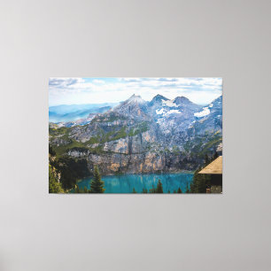 Toile Magnifique vue panoramique sur la montagne et l'oc