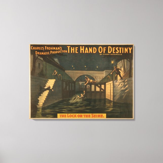 Toile Main du destin "L'écluse sur la Seine" (Recto)