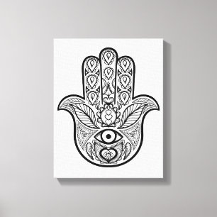 Toile Main inspirée 6 de Hamsa