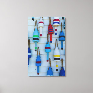 Toile Maine, Stonington, bouées décoratives de homards