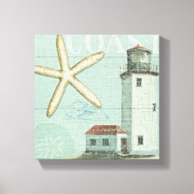 Toile Maison Blanche sur la plage (Recto)