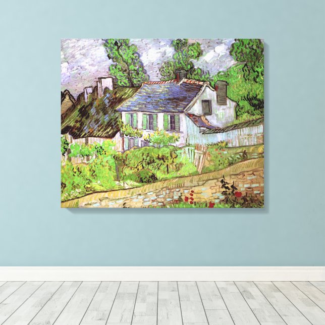 Toile Maisons à Auvers par Vincent van Gogh (Insitu (Plancher de Bois))