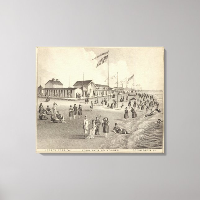 Toile Maisons de bain Ross, Ocean Grove, NJ (Recto)