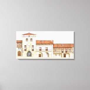 Toile Maisons traditionnelles. Santillana del Mar
