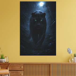 Toile Majestic Black Panther – Silent Power in the Night