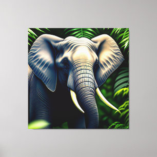 Toile Majestic Jungle Elephant - Sauvage Et Libre
