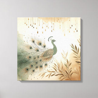 Toile Majestic Peacock Canvas Print – Vibrant Feathers 
