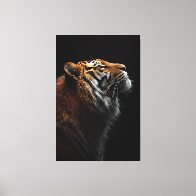 Toile Majestic Tiger Portrait, Strength Royal Confidence (Recto)
