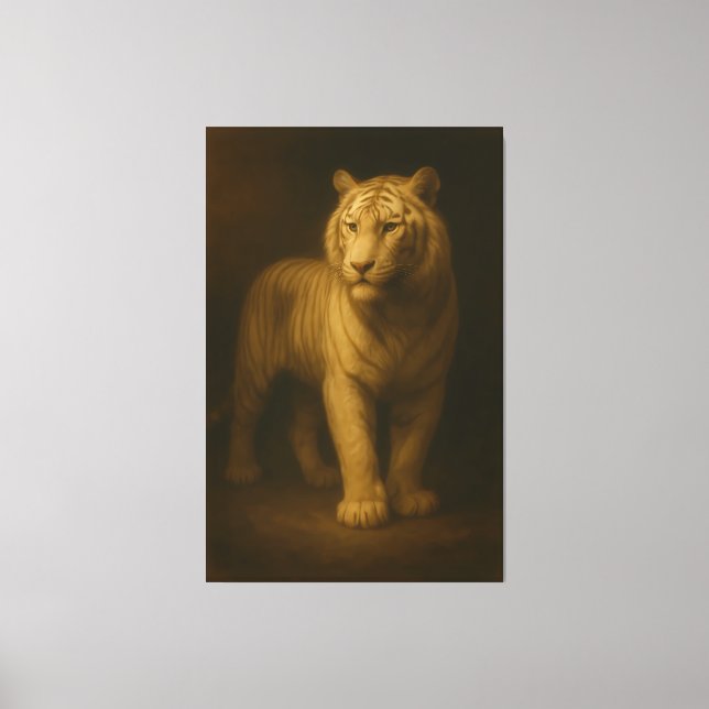 Toile Majestic White Tiger – Fine Art Canvas (Recto)