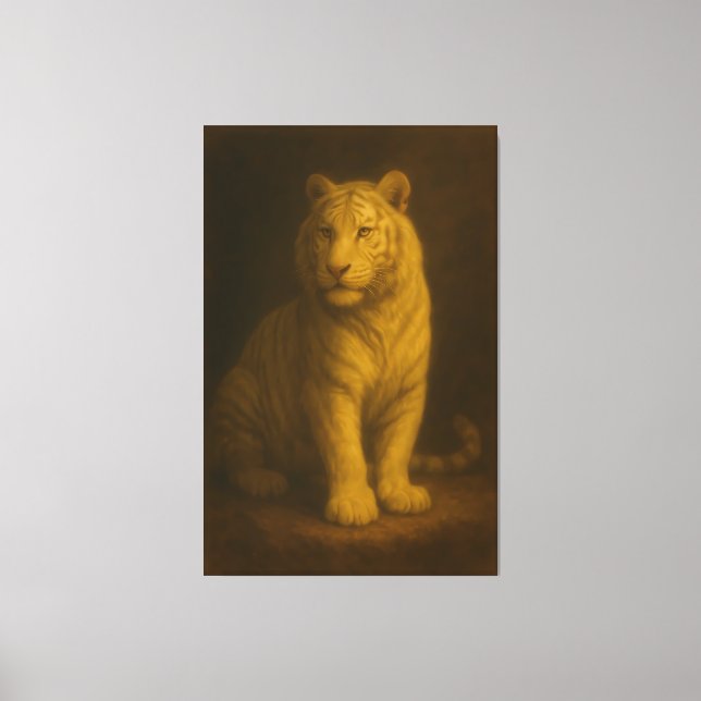 Toile Majestic White Tiger – Fine Art Canvas Print (Recto)