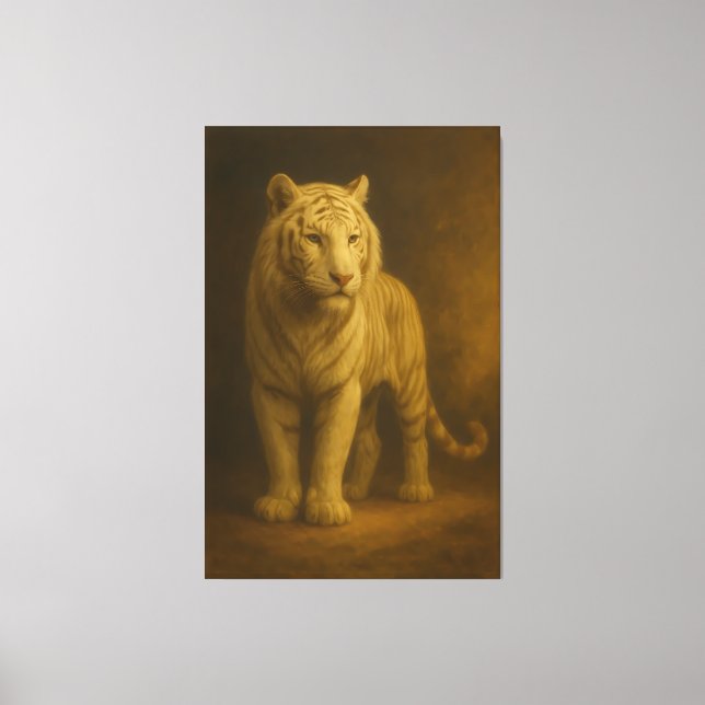 Toile Majestic White Tiger – Fine Art Premium Canvas (Recto)