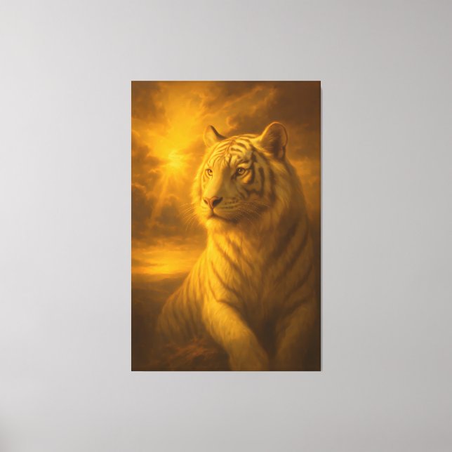 Toile Majestic White Tiger – Fine Art Print (Recto)