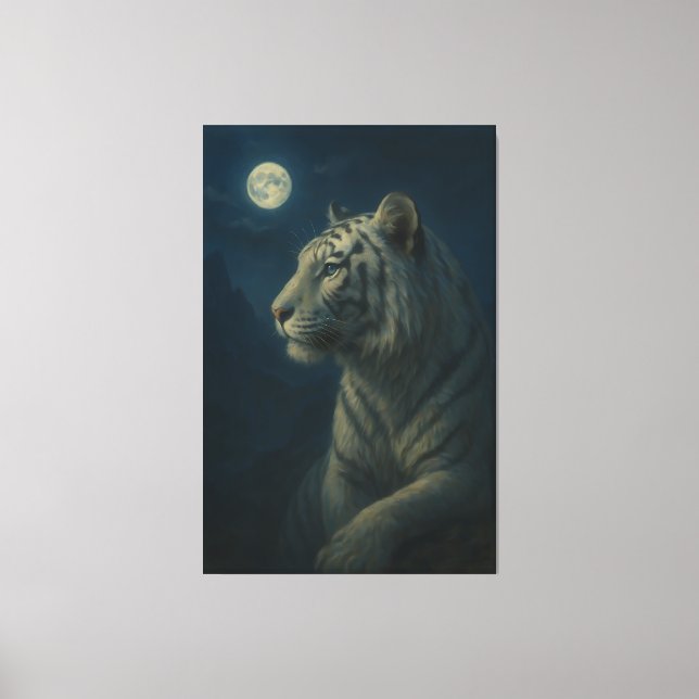 Toile Majestic White Tiger – Fine Art Wall Print (Recto)