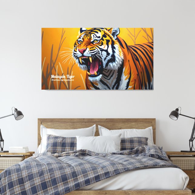 Toile Malayan Tiger, The Soul of the Malaysia Rainforest (Insitu(Chambre))