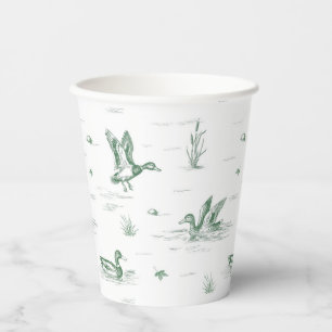 Toile Mallard Duck Gender Neutral Paper Cups