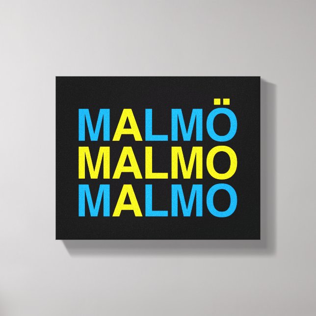 Toile MALMO Swedish Flag (Recto)