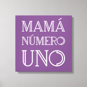 Toile Mamá Número Uno Typographie tendance sur Purple