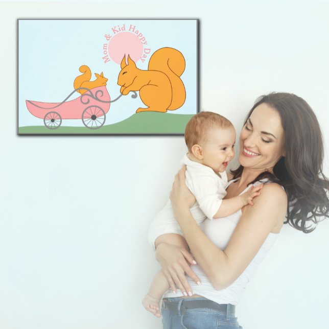 Toile Maman et Kid Joyeux Jour (Créateur téléchargé)