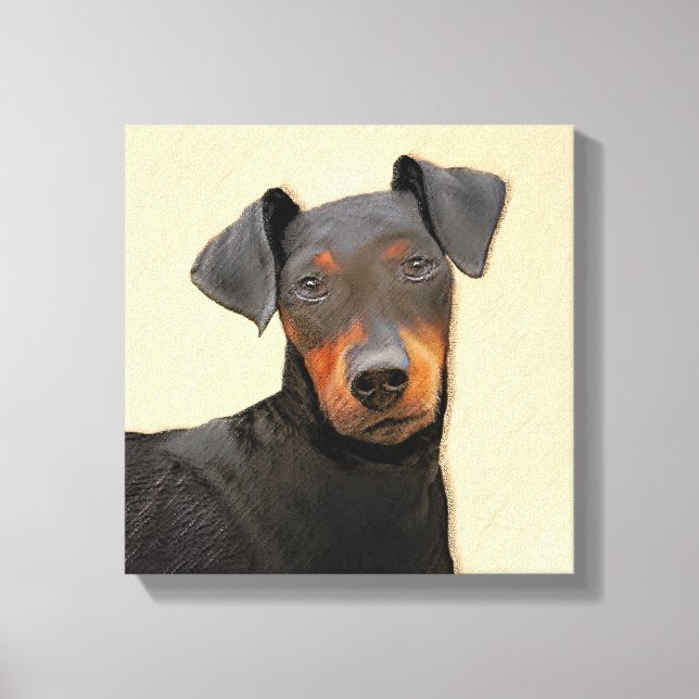Toile Manchester Terrier Peinture Art animal original (Recto)