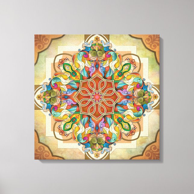 Toile Mandala Birds (Recto)