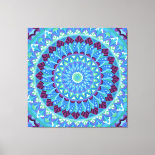 Toile Mandala Bleu Midnight Dreams Boho