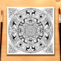 Mandala Chronicles ser.1 #03 Colorable/Peinture su