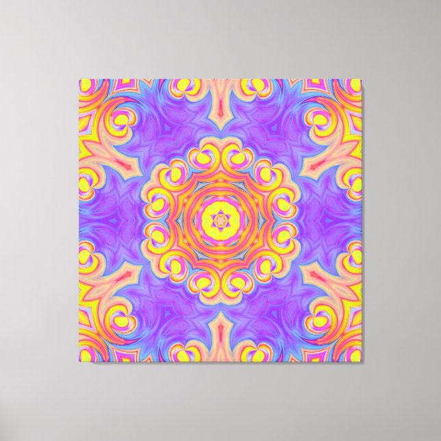 Toile Mandala de décoration florale (Recto)